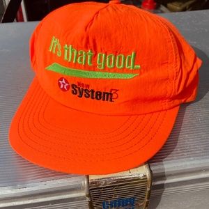 VTG 80s TEXACO system orange hat